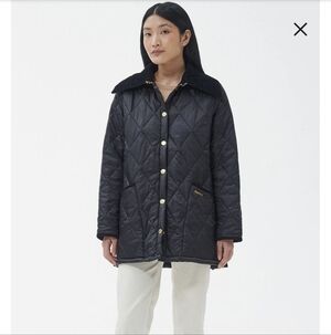 Barbour Modern Lodesdale Black Quilted Jacket Size 14